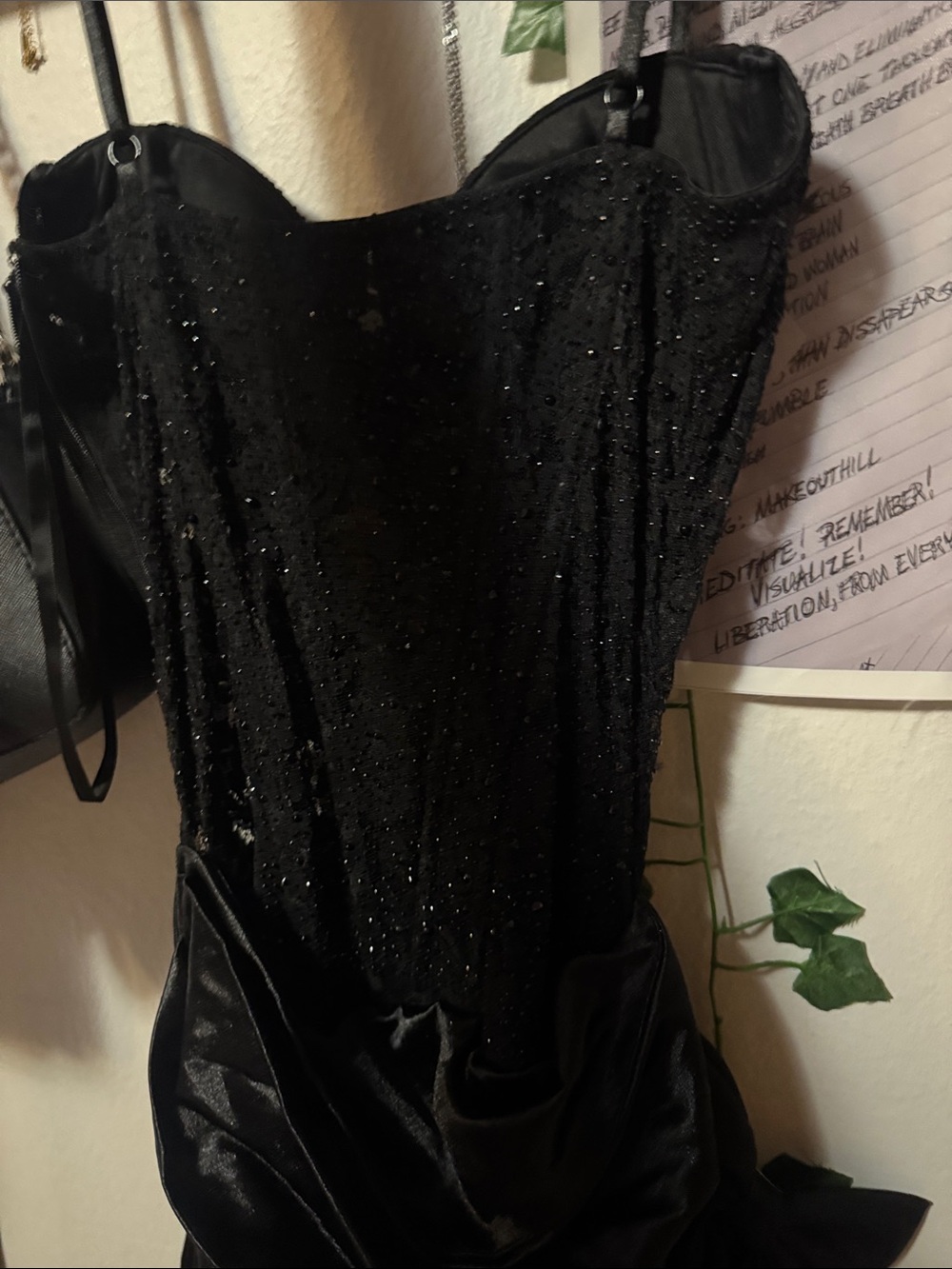 Windsor Black Sequin Bustier Mini Dress - Picture 3 of 5